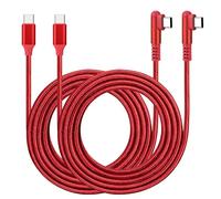 ROFICORD Lot de 2 câbles USB-C vers USB-C - 60 W - Câble à angle droit - Charge rapide pour téléphone 16/15 ProMax/S24/S23/S22/MacBook Air/Pad/CarPlay et autres appareils USB-C (Rouge, 1,8M)