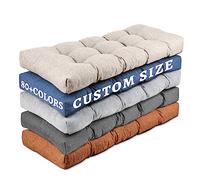 ROFIELTY Coussin de Banc Personnalisé, Coussin Intérieur/Extérieur avec Mousse à Mémoire de Soie et Résiliente - Housse de Banc pour Fenêtre, Jardin et Meubles d'Extérieur