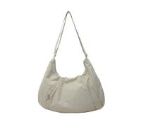 ROFIHOKS Umhängetasche, lässige Retro-Canvas-Tasche für Pendler, verstellbarer Riemen, leichte Hobo-Tasche (Beige,One size)