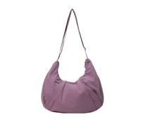 ROFIHOKS Umhängetasche, lässige Retro-Canvas-Tasche für Pendler, verstellbarer Riemen, leichte Hobo-Tasche (Purple,One size)