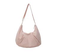 ROFIHOKS Umhängetasche, lässige Retro-Canvas-Tasche für Pendler, verstellbarer Riemen, leichte Hobo-Tasche (Pink,One size)