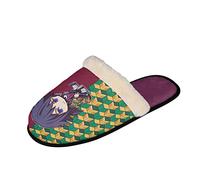 Rofmatide anim Devil Killer Fuzzy pantoufles kamado nezuko cute Indoor pantoufles closed Toe Open back Women pantoufles Men m