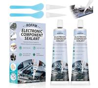 ROFPM Adhésif pour composants électroniques, silicone isolant à séchage rapide pour circuits imprimés, réparation de circuits imprimés à DEL, colle haute température résistante aux intempéries, tubes