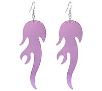 RofYof Boucles d'oreilles en forme de flamme en acrylique - Style punk - Pour femme et fille - Gothique - Cosplay - Cadeau d'Halloween, Acrylique