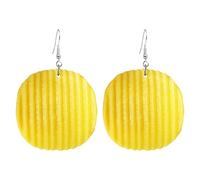 RofYof Boucles d'oreilles pendantes en résine imitation frites faites à la main - Légères et amusantes - Pour femme, Small, Résine, Pas de gemme