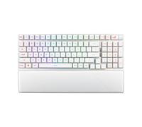 ROG Strix Scope II 96 RX WL White- Clavier optique sans fil tri-mode AZERTY | Clavier gaming optique tri-mode, switches ROG RX, touches PBT double frappe, mousse silicone, repose-poignets