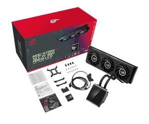 ROG Strix SLC IV 360 ARGB LCD - Watercooling AIO 360 mm avec écran IPS 5.08″, pompe puissante, triple ventilateur ARGB intégré, raccords de tube raccourcis et connecteur Q-Connector ASUS
