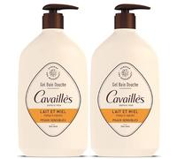 ROGÉ CAVAILLÈS | Gel bain douche - Lait & Miel | Nourrit & Protège la peau | Nettoie en douceur | Peaux sensibles | Sans savon | 100% plastique recyclé | Lot de 2x1L