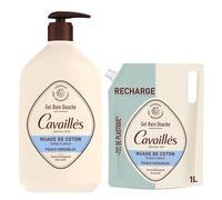 Rogé Cavaillès Gel Bain Douche Nuage de Coton 1L + Eco-Recharge 1L