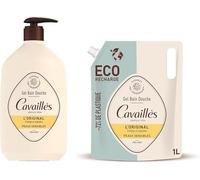 ROGÉ CAVAILLÈS | Gel Bain et Douche l'Original + éco-recharge | Gel douche peaux sensibles | 83% d'ingrédients d'origine naturelle | Sans savon | Surgras Végétal Pro-Régénérant | Dès 3 ans | 2x1L