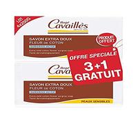 Rogé Cavaillès Savon Extra Doux Fleur de Coton Lot de 3 x 250 g + 1 Gratuit