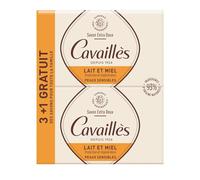 Rogé Cavaillès Savon Extra Doux Lait et Miel Lot de 3 x 250 g + 1 Gratuit