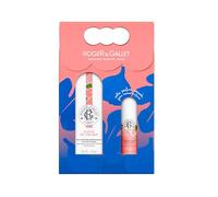 Roger & Gallet - Coffret Eau Parfumée Bienfaisante Fleur de Figuier 30ml et Parfum Solide - Idée Cadeau Femme - Senteur Fraîche et Relaxante aux Notes Fruitées et Florales