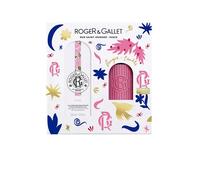 Roger & Gallet Coffret Eau Parfumée Bienfaisante Rose 100 Ml Et Sa Bougie Parfumée