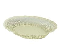 Roger Orfèvre – Corbeille à pain Vintage ovale 25 x 18 cm blanc vanille