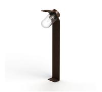 Roger Pradier Sherlock N°2 verre clair Wege-/Pollerleuchte, rouille