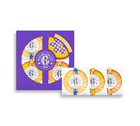 RogerGallet - Coffret 3 Savons Solides Bienfaisants - Coffret Cadeau Femme - Parfum Vanille Soleil, Néroli, Bois d’Orange - Savons Solides Corps Hydratants - Edition Cadeau Fête des Mères