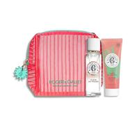 RogerGallet - Trousse Voyage Fleur de Figuier - Eau Parfumée Bienfaisante 30 ml + Gel Douche Bienfaisant 50 ml Offert - Routine Parfumée Format Voyage