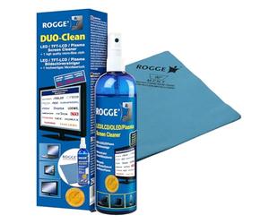 ROGGE DUO-Clean Original Screen Cleaner - 250ml inkl. ROGGE Premium Prof. Microfibre, LCD - TFT - LED - TV - Touch Displays + Plasma Screen Cleaner - The Original since 1998 - Made in GERMANY