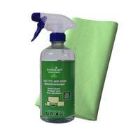 ROGGE Screen Clean Nettoyant d'écran 100 % recyclé R-PET pour téléviseur LCD/TFT/LED/OLED avec 2 chiffons microfibre professionnels Vileda QuickStar Micro 38 x 40 cm, vert