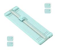 Rogneuse Papier A4 4 en 1, Coupe Papier 310 mm avec Regle CM/INCH, 4 Tetes Remplacables pour Coupe Droite, Pointillee, Ondulee, Rainage, Scrapbooking, Cartes, Bureau