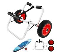 ROGONPDK Chariot de transport pour kayak, canoë | Chariot pliable pour SUP - Charge maximale : 80 kg - Pour le transport de bateaux, canoës, pagaies, planches de surf, etc