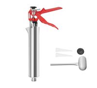 ROGONPDK Kit de presse à mortier professionnel, pompe à mortier, pistolet à joint en acier inoxydable, pistolet à plâtre avec 2 buses, pistolet à mortier, pressage de ciment, outil d'injection + 2