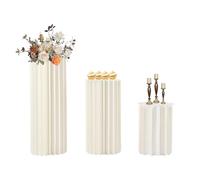 ROGONPDK Lot de 3 vases en carton de mariage - Support de fleurs cylindrique - Décoration de mariage - Pour décoration de table de fête