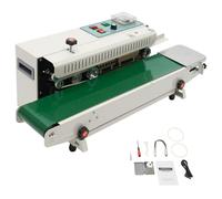 ROGONPDK Machine à souder automatique à chaleur constante de 500 W - Scellage de sac en plastique continu horizontal - Sceller sous vide compact et rapide - Épaisseur de scellage : 0,02-0,8 mm