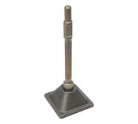 ROGONPDK Tige et plaque hexagonales en acier - Tige et plaque 1-1/8" - Presse-purée de jardin - Plaque de pressage - Outil de tampon taillé à la main - Tige de pressage compresseur