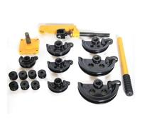 Rogowsen Cintreuse de tuyaux manuelle, pince à cintrer les tuyaux en forme de T, outil de cintrage de tuyaux en cuivre, 7 outils de ponçage semi-circulaires, convient pour la construction, les