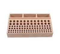 Rogowsen Station à outils en cuir à 98 compartiments, unité de rangement en bois faite à la main, 27 × 15 × 5,4 cm, grand organisateur d'outils, convient pour le rangement des perforatrices, clous