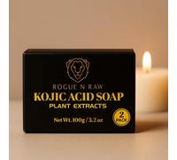 Rogue N Raw Savon à l'acide kojique et au curcuma rétinol, collagène, vitamine C, glycérine, huile de ricin pour la beauté de la peau