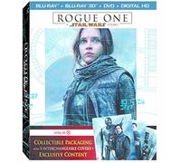 Rogue One: A Star Wars Story - 3D Blu-ray DVD Digital HD plus Exclusive Content Disc with Collectible Packaging and 5