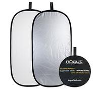 Rogue Réflecteur Pliable 2 en 1 Super Doux 20 x 101,6 cm - Argenté/Blanc Naturel, ROGUE2040SW