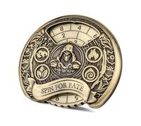 Rogue Roulette Dés Spinner, 7-en-1 Métallique Spinner de Dés DND, Rogue Gyroscope du Bout des Doigts, Cadeaux D&D avec Sacs Cadeaux Logo Dragon, Jeu de Rôle, Accessoires de Jeu de Société, Bronze