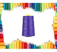 Rohans Fil à surjeteuse 40/2 (120), 4570 m de fil à coudre, cônes multicolores pour machine à coudre, 100 % polyester (violet 1)