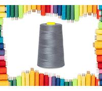 Rohans Fil à surjeteuse 40/2 (120), 4570 m de fil à coudre, cônes multicolores pour machine à coudre, 100 % polyester (gris moyen, 1)