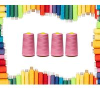 Rohans - Fil surjeteuse 40/2 (120), 4570 mètres, cônes de fil à coudre, cônes de fil multicolore pour machine à coudre, 100% polyester (Candy, 4)