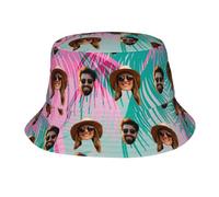 ROHBVMN Bob Personnalisable Casquettes personnalisée Chapeau de Pêcheur personnalisé Chapeau sur Mesure avec Photo/Logo/Texte,créez Votre Propre Chapeau de Soleil pour Hommes & Femmes