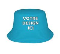 ROHBVMN Casquette Personnalisable Bob personnalisée Chapeau de Pêcheur personnalisé - Casquettes Votre Propre Casquette, Chapeau de Soleil en Coton Anti-UV personnalisée en Gros pour Hommes & Femmes