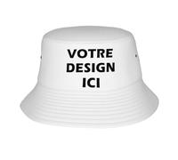 ROHBVMN Casquette Personnalisable Bob personnalisée Chapeau de Pêcheur personnalisé - Casquettes Votre Propre Casquette, Chapeau de Soleil en Coton Anti-UV personnalisée en Gros pour Hommes & Femmes