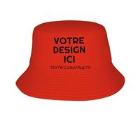 ROHBVMN Casquette Personnalisable Bob personnalisée Chapeau de Pêcheur personnalisé Concevez Votre Propre Casquette, Chapeau de Soleil en Coton Anti-UV personnalisée en Gros pour Hommes & Femmes