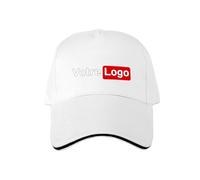 ROHBVMN Casquette Personnalisée Baseball Trucker Ajustable Unisexe Blanc, Création Unique Photo/Logo/Texte, Protection UV, Pour Homme et Femme, Casual, Sport, Outdoor, Voyage