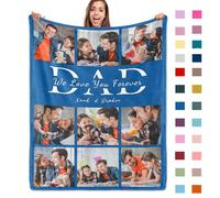 ROHBVMN Plaid personnalisé Photos et Texte,Couverture personnalisée Couverture bébé personnalisée,plaide personnalisée Amoureux,Couple,Meilleure Ami,Famille,Copain,Idées de Cadeaux d'anniversaire