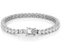 ROHCGHC bracelet en diamants, Bracelets Moissanite 3-5mm for Femme Couleur D VVS1 Clarté Diamant Bracelet Argent Sterling 925 Blanc/Jaune Tennis avec Certificat