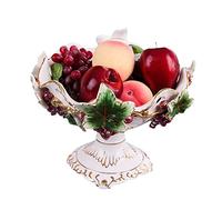 ROHCGHC corbeille à fruits en céramique, Plateau de rangement décoration raisin, assiette noix bonbons Style Court en porcelaine, plateau panier fruits baies compote collations haut gamme(Orange)
