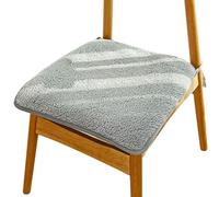 ROHCGHC Coussin, Coussin d'assise Doux et Confortable en Polaire berbère avec Lien, Dessous antidérapant. Confortable Durable for Une Utilisation intérieur(Light Gray,45x45cm)