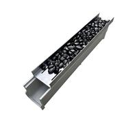 ROHCGHC Grille de Drainage, Système de Drainage tranchée for aménagement paysager pavé(100x20x15cm/39.37x7.87x5.9in)