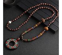 ROHCGHC Les Perles, Bracelets de Perles, Bijoux Bracelet, Colliers Unisexes Faits à la Main, Pendentif et Collier en Bois du Népal, Corne Poisson Ethnique, Longue déclaration, for Hommes Femmes